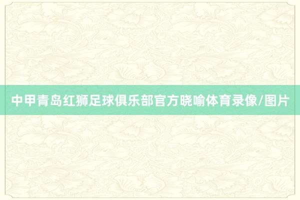 中甲青岛红狮足球俱乐部官方晓喻体育录像/图片
