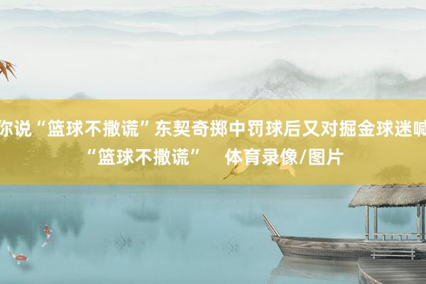 你说“篮球不撒谎”东契奇掷中罚球后又对掘金球迷喊“篮球不撒谎”    体育录像/图片