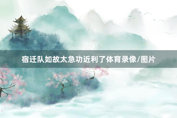宿迁队如故太急功近利了体育录像/图片