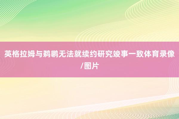 英格拉姆与鹈鹕无法就续约研究竣事一致体育录像/图片