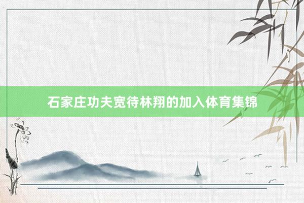 石家庄功夫宽待林翔的加入体育集锦