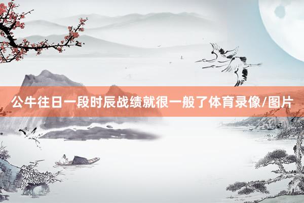 公牛往日一段时辰战绩就很一般了体育录像/图片