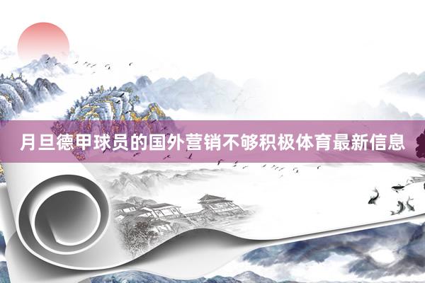 月旦德甲球员的国外营销不够积极体育最新信息