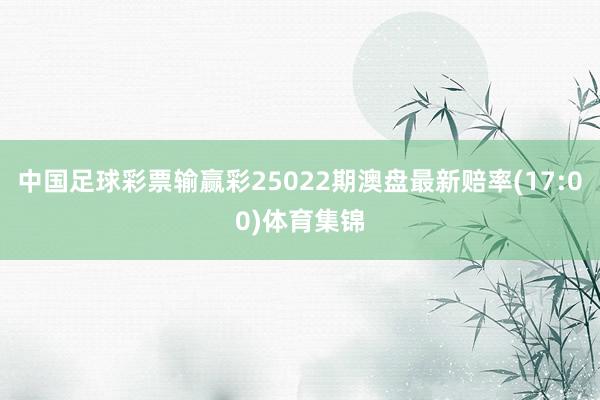 中国足球彩票输赢彩25022期澳盘最新赔率(17:00)体育集锦