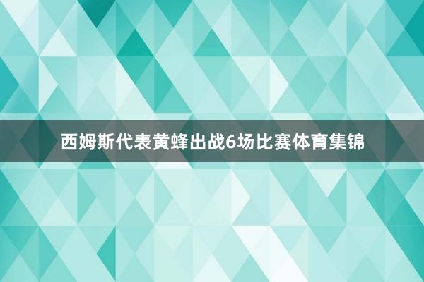 西姆斯代表黄蜂出战6场比赛体育集锦